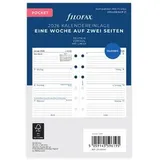 Filofax Kalender Pocket 1 Woche auf 2 Seiten, vertikal, (deutsch)2026