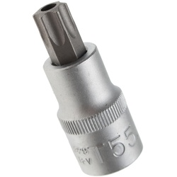 BGS 4329 Biteinsatz Antrieb Innenvierkant 12,5mm (1/2") T-Profil (für Torx) mit Bohrung T55
