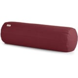 basaho Yoga Bolster Yogarolle | Bio-Baumwolle | Buchweizenschalen | Abnehmbarer und waschbarer Bezug | Yoga Rolle Yogakissen (Tibetisches Bordeaux)