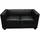 MCW Sofa Leder 2-Sitzer Schwarz