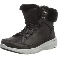 SKECHERS Damen Glacial Ultra – Cozyly Mode-Stiefel, Schwarz, 39 EU