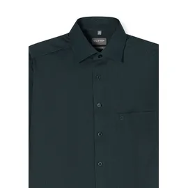 Olymp Businesshemd OLYMP "OLYMP Luxor, comfort fit, New Kent", Herren, Gr. 45, Normaler Arm, grün, 100% Baumwolle, Hemden