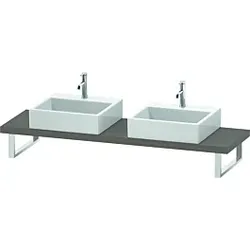 Duravit L-Cube Konsole LC101C04343 Stärke 4.5 cm, basalt matt, für Aufsatzbecken, variabel