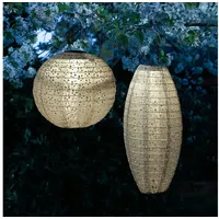 MARELIDA Lampion Kunststoff H: 25cm/40cm 2 Stück beige