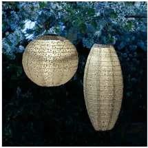 MARELIDA Lampion Kunststoff H: 25cm/40cm 2 Stück beige