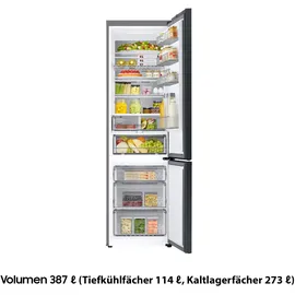 Samsung RL38C7B5BB1 Kühl-Gefrierkombination (387 l, 2030 mm hoch, Premium Black Steel)
