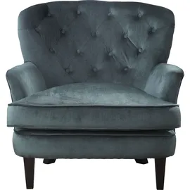 Atlantic Home Collection Sessel LEO Textil 82 x 88 x 83 cm Grün mit Taschenfederkern