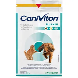 Vétoquinol Caniviton Plus Mini Ergänzungsfuttermittel für Katzen und Hunde 90 Chews