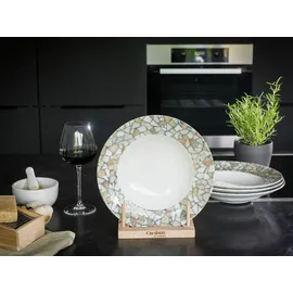 CreaTable Pastateller rund 4er Set Beige