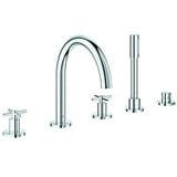 GROHE Atrio 5-Loch-Wannen-Kombination 29408000 mit Kreuzgriffen, chrom