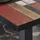 GGM Möbel Bistrotisch 60 x 60 x 72 cm Rot/Weiß