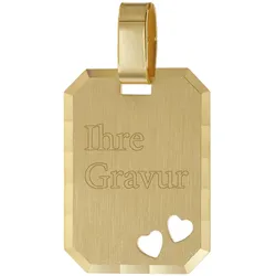 trendor 51950 Gravurplatte Gold 333 (8 Kt) Anhänger zum Gravieren