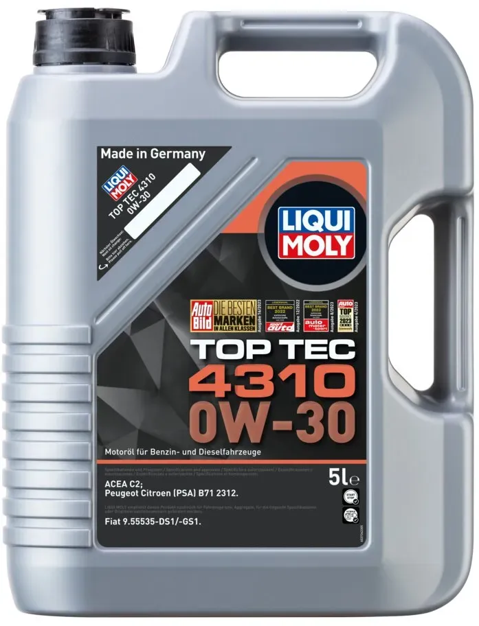 Motoröl LIQUI MOLY 3736 Top TEC 4310 0W-30 Motorenöl Leichtlauf Motor Öl 5 Liter