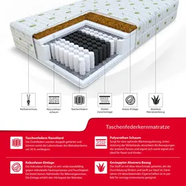 Fdm Paloma Taschenfederkern 160 x 200 cm H3/H4