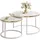lookway Couchtisch SOLEIL Weiß Marmor 70 x 48 cm