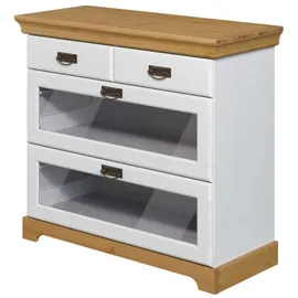 OTTO home Rügen 95 x 84 x 40 cm Weiß / Honig