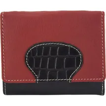 Sunsa Geldbörse Damen Portemonnaie rot|schwarz