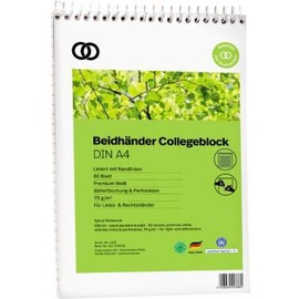 SOENNECKEN Kopfspiralblock oeco 1255 RC A4 80Blatt liniert