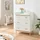 [en.casa] Wickelkommode Sarievn mit Wickelauflage 100x80x53 cm Weiß