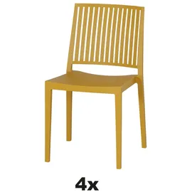 Siena Garden Stapelstuhl-Set Lane 4-teilig Mustard