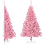 vidaXL Künstlicher Halb-Weihnachtsbaum Rosa 150 cm