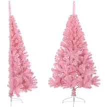 vidaXL Künstlicher Halb-Weihnachtsbaum Rosa 150 cm
