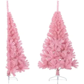 vidaXL Künstlicher Halb-Weihnachtsbaum Rosa 150 cm