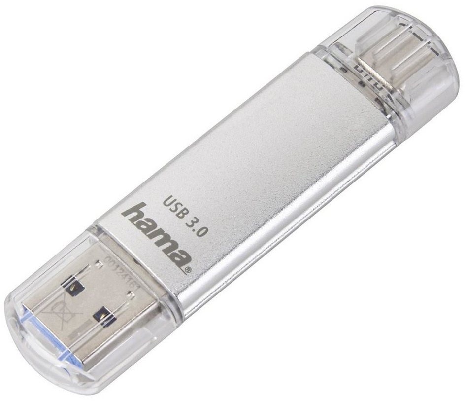 Hama FlashPen "C-Laeta", USB-C, 128GB, 40 MB/s silber (00181073) USB-Stick USB-Stick