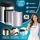 monzana Mülleimer 40 l Silber