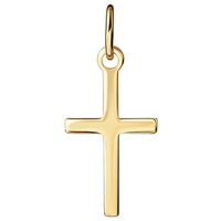 JEVELION Kreuzanhänger kleiner Kreuz Anhänger 333 Gold (Goldkreuz, für Kinder - Mädchen), Taufkreuz - Made in Germany