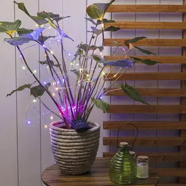 MARELIDA LED Solar Draht Lichtbündel 80cm 10 bunte LED L: - für...