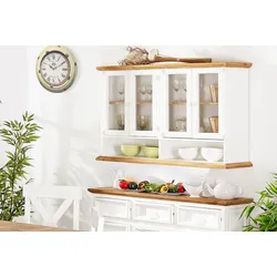 Hängevitrine Hängeschrank MEXICO Weiß Shabby Vitrine Schrank, Pinie