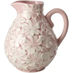 RICE Keramik Krug Hellrosa Blumen, 2,4 Liter, Hellrosa