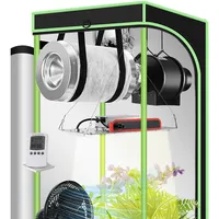 Jiubiaz Growzelt Komplettset 60x60x140 Cm Indoor Grow Set Mit 4" Belüftungssat Grow Tent Kit Led Grow Light Grow Lampe Kohlefilter