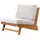 Tikamoon Olia Outdoor Sessel massiv Teakholz weiß