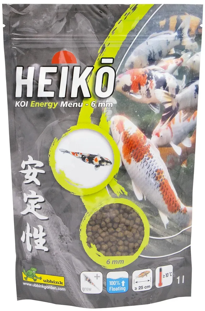 Ubbink HEIKO - Koï Energy Menu 6 mm - fördert das Wachstum japanischer Koi-Karpfen und anderer Cypriniden, Komplettfutter in 6 mm-Pellets  1l