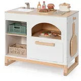 Musterkind Taxus, weiß/natur", weiß (weiß, natur), Spielküchen, KinderB:70cm H:62cm T:39cm, Holz, FSC - schützt Wald, B:70cm H:62cm T:39cm