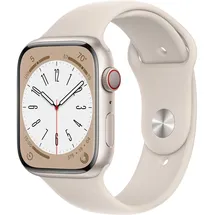 Apple Watch Series 8 GPS + Cellular 45 mm Aluminiumgehäuse polarstern, Sportarmband polarstern