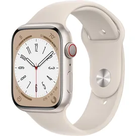Apple Watch Series 8 GPS + Cellular 45 mm Aluminiumgehäuse polarstern, Sportarmband polarstern