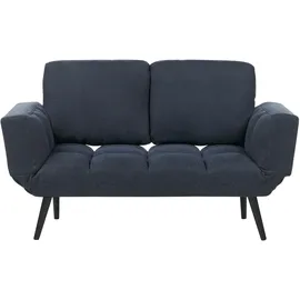 Beliani 2-Sitzer Schlafsofa Blau-Grau Brekke