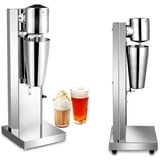 Donened Elektrischer Standmixer für Milchshakes, 180W Reiner Kupfermotor Smoothie Maker 2-Gänge, Silber