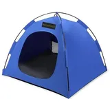 SOLAPOLLO Haustier Zelt Nester, Katze und Hund Zelt,Vier Jahreszeiten Universal, Abnehmbar, Faltbar, Tragbar, Outdoor Reise Sonnenschirm(Blau, S)