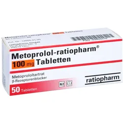 Metoprolol-ratiopharm 100 mg Tabletten 50 St
