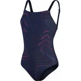 Speedo Damen Badeanzug SPDSCU AMBERGLOW PT 1PC AF, TRUE NAVY/DEEP PLUM2, 40