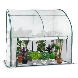 VOUNOT Anlehngewächshaus Folie Weiß 200 cm 1 m2