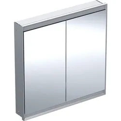 Geberit ONE Spiegelschrank, ComfortLight, 2 Türen, UP-Montage, 90 cm, Badmöbel, aluminium