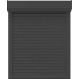 vidaXL Rollladen 80 x 100 cm Aluminium und Polyurethan grau