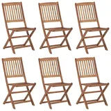 vidaXL Gartenstuhl 47,7 x 57 x 91 cm braun 6 St.