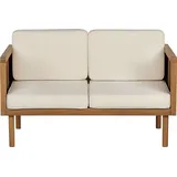 Beliani Loungesofa 2-Sitzer 120 x 70 x 75 cm Hellbraun