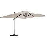 Oviala - Drehbarer Ampelschirm, AluminiumRahmen, 4 x 3 m Weiss